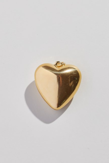 Oversized Heart Charm in Gold Metal