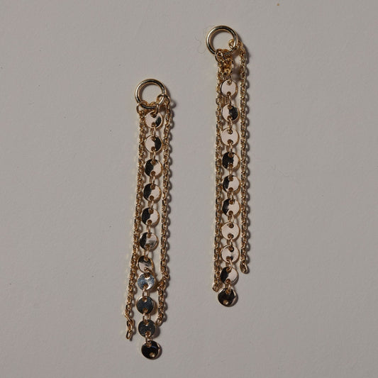 Fringe Charms in Gold Sequin Design