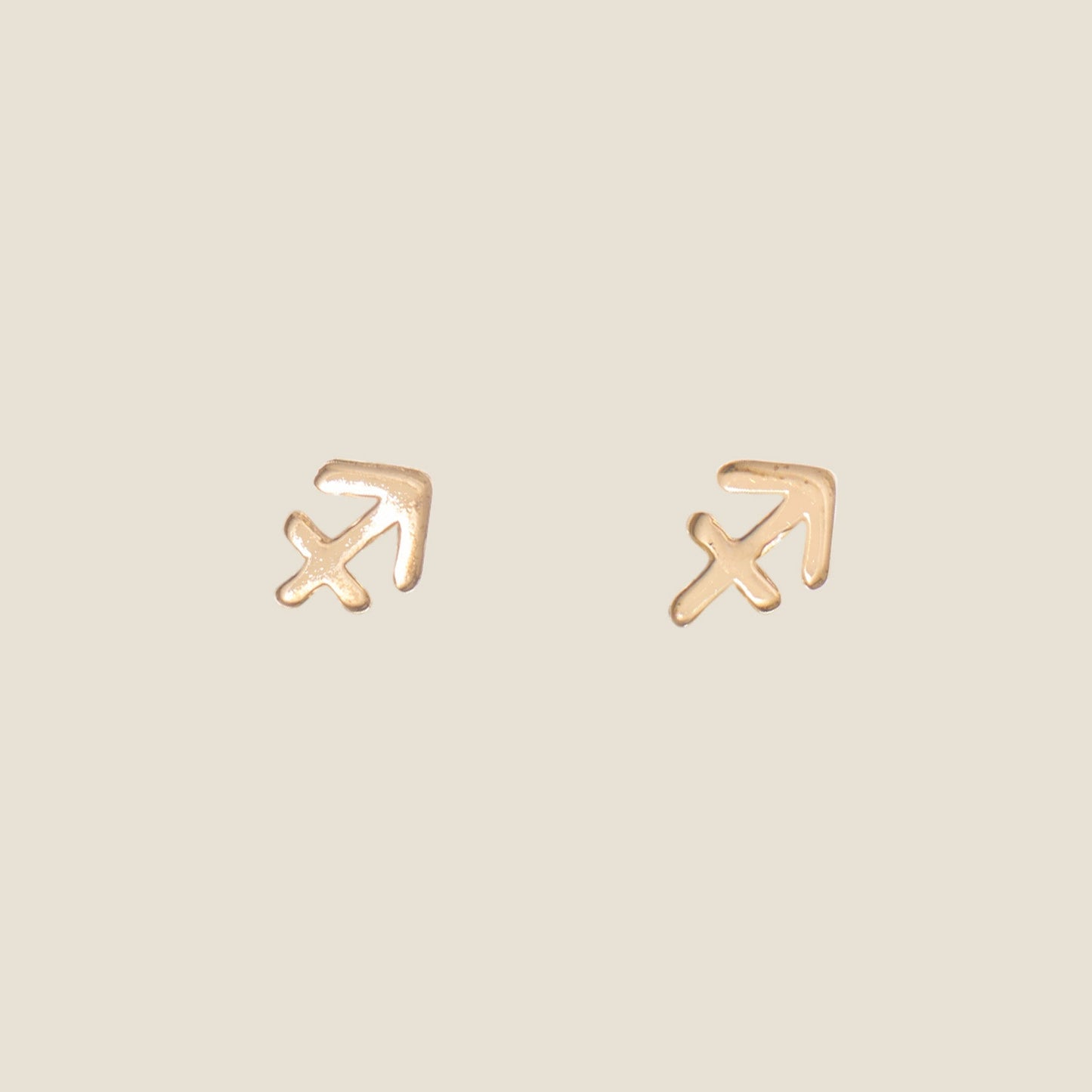 Gold Zodiac Stud Earrings for Astrology Lovers