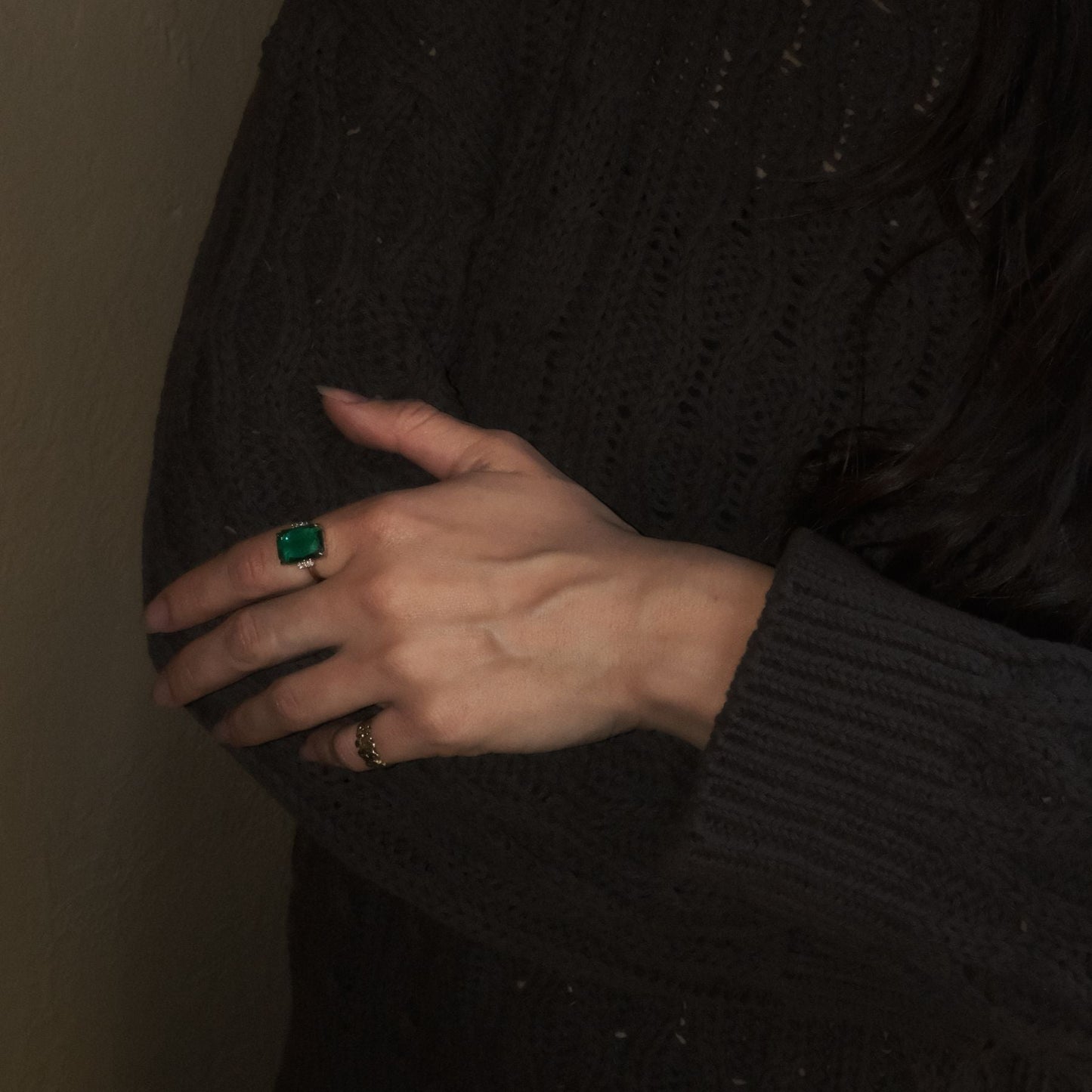 Bold Green Statement Ring Design