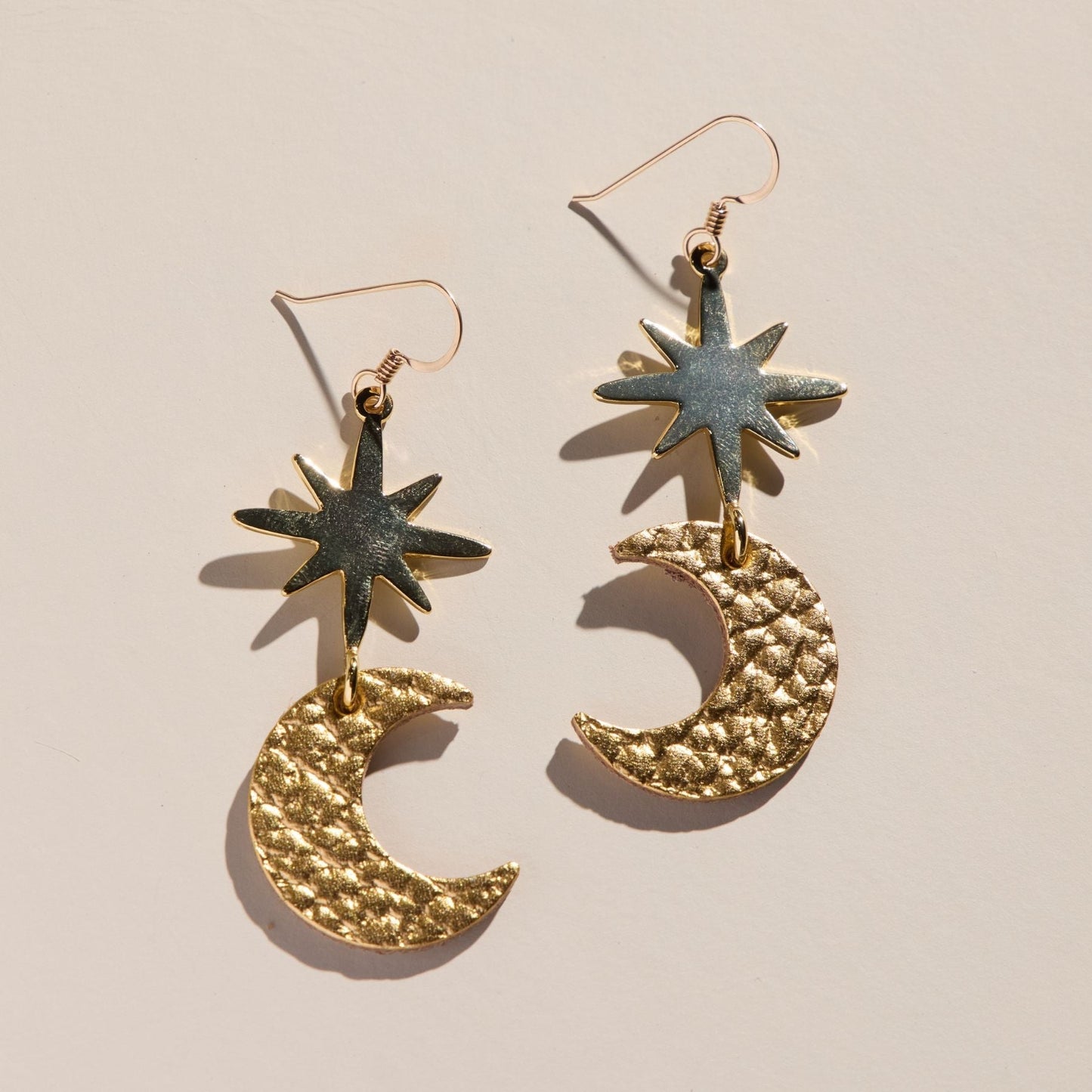 Hammered Gold Stylish Earrings