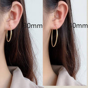 Classic Hoop Earrings Gold Vermeil All Sizes