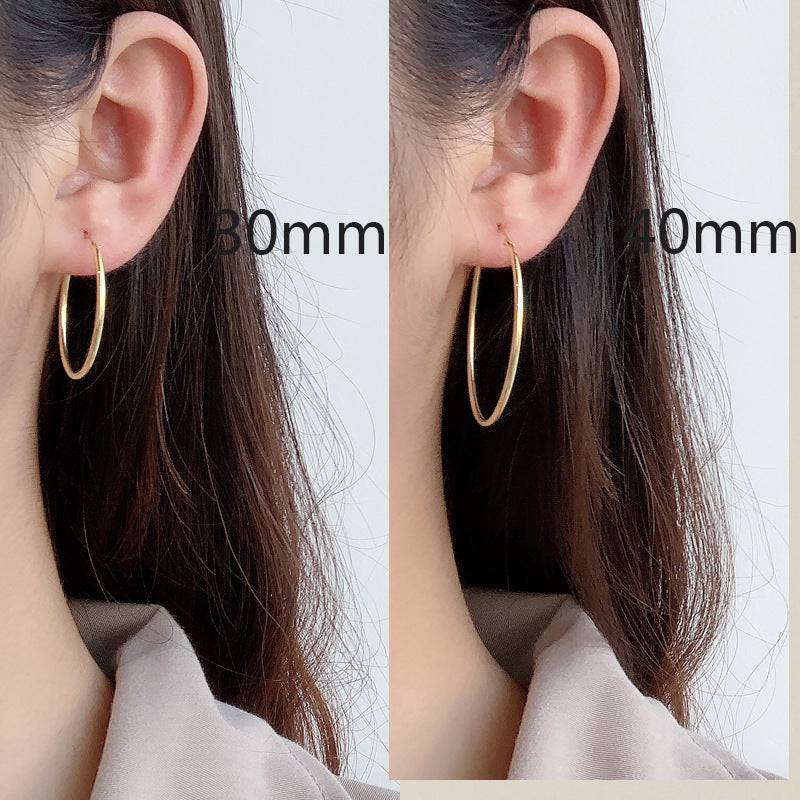 Classic Hoop Earrings Gold Vermeil All Sizes