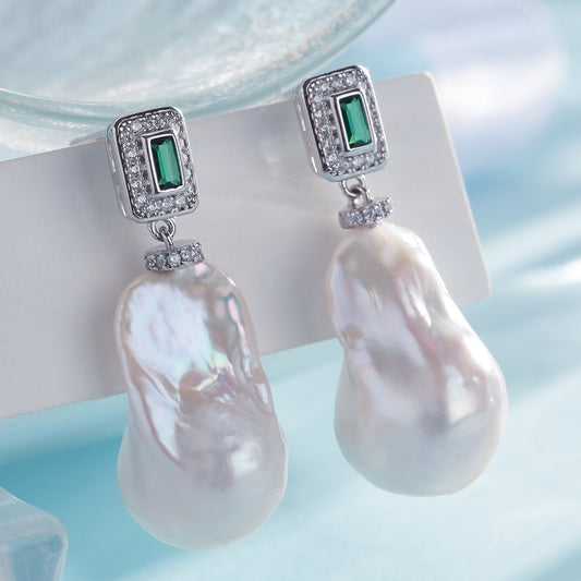 Classic Baroque Pearl Earrings in Bold Style