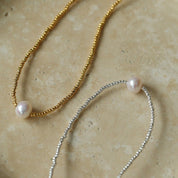 Disco Bead Freshwater Pearl Necklace