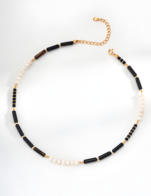 Agate and Pearl Necklace 1