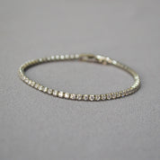 Thin CZ Stone Chain Bracelet