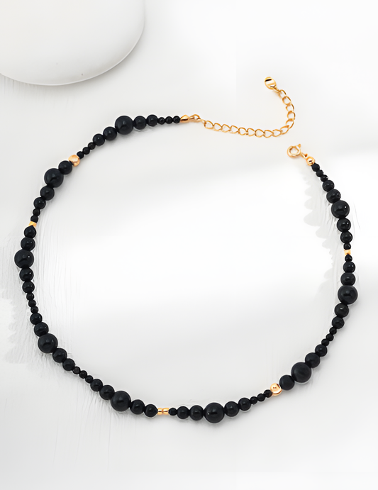 Black Onyx Sterling Silver Necklace 1