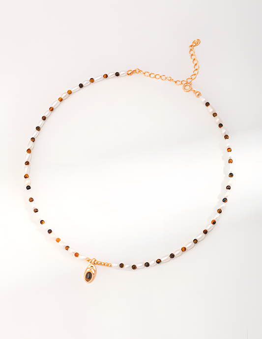 Caramel Color Ethnic Style Necklace 1