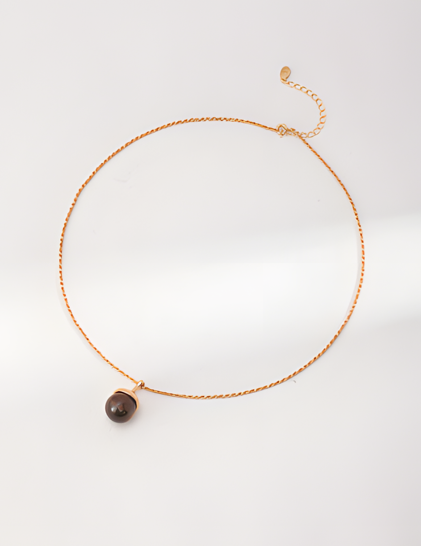 Pinecone-Shaped Necklace with Golden Chain 1