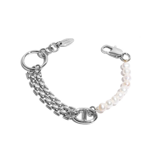 Delicate Freshwater Pearl Chain Bracelet