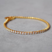 Thin CZ Stone Chain Bracelet