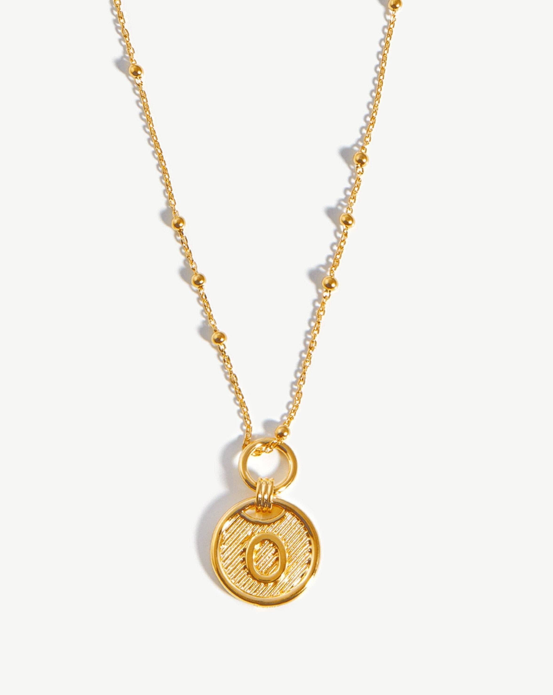 Initial Pendant Necklace - Initial O | 18k Gold Vermeil