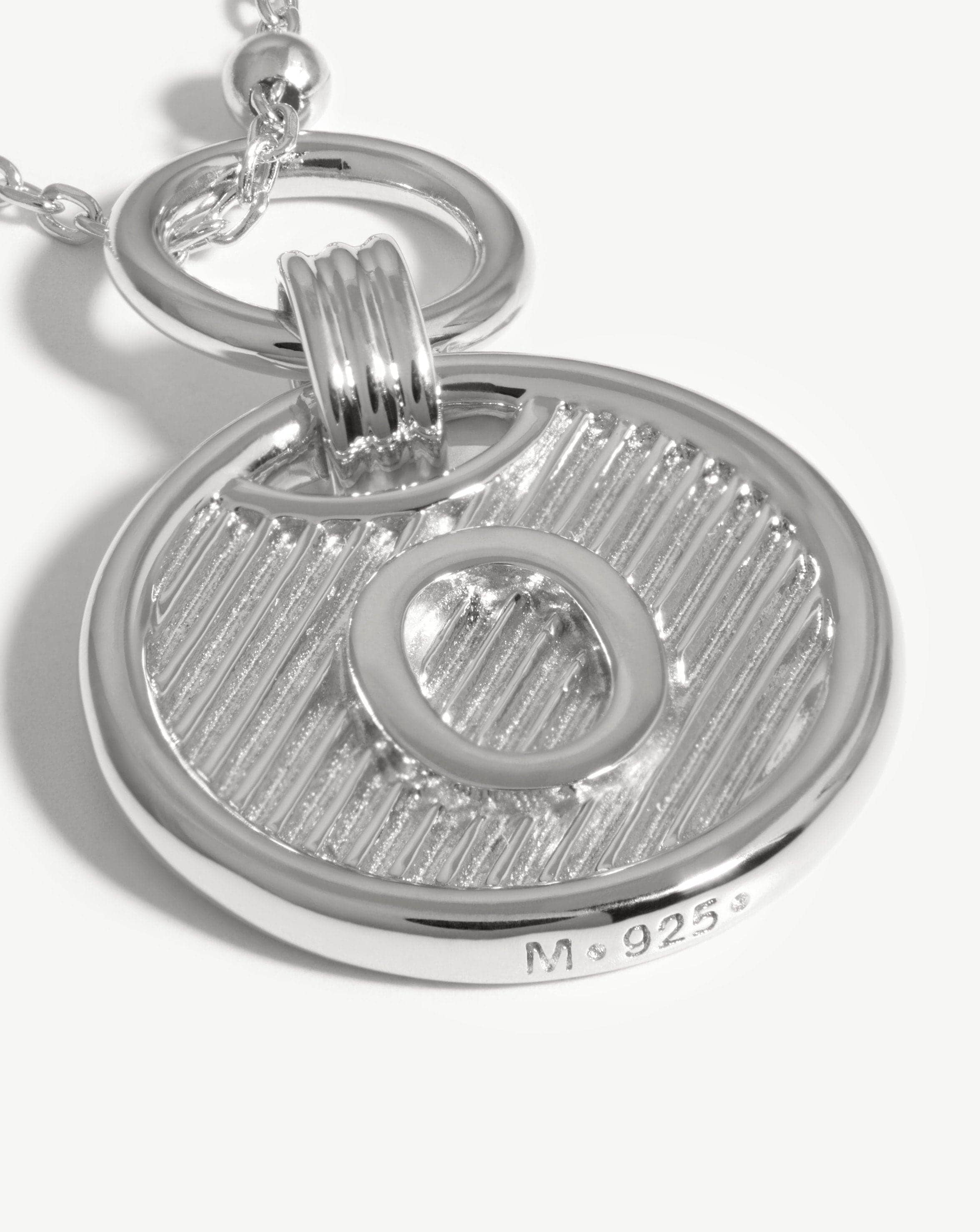 Initial Pendant Necklace - Initial O | Sterling Silver