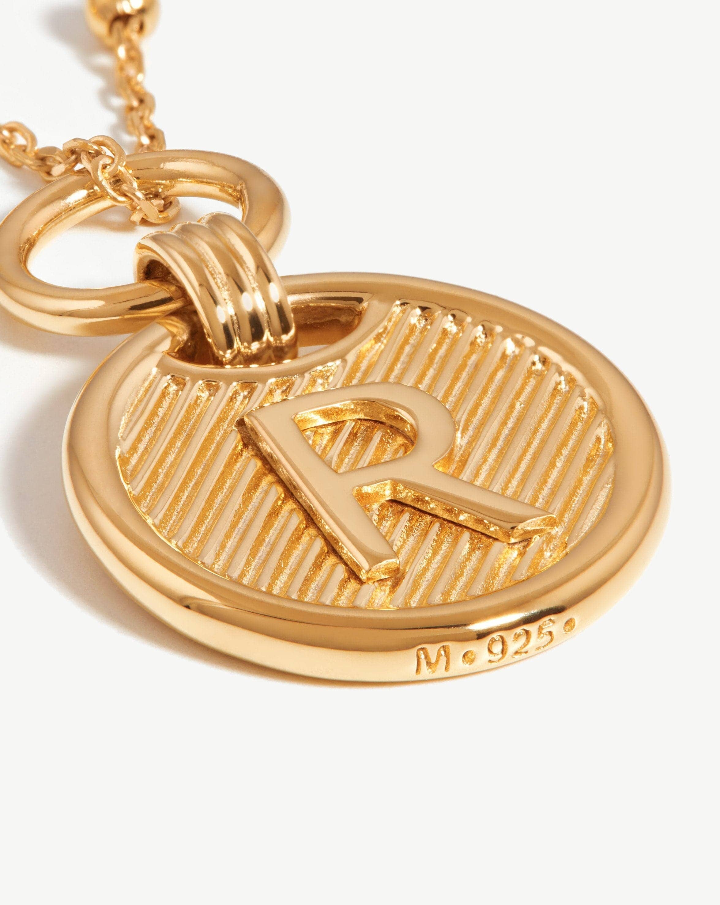 Initial Pendant Necklace - Initial R | 18k Gold Vermeil