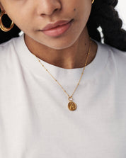 Initial Pendant Necklace - Initial S | 18k Gold Vermeil