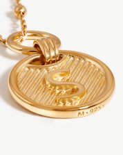 Initial Pendant Necklace - Initial S | 18k Gold Vermeil