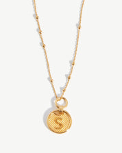 Initial Pendant Necklace - Initial S | 18k Gold Vermeil