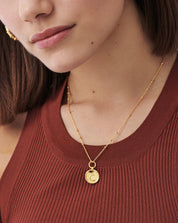 Initial Pendant Necklace - Initial U | 18k Gold Vermeil