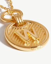 Initial Pendant Necklace - Initial W | 18k Gold Vermeil