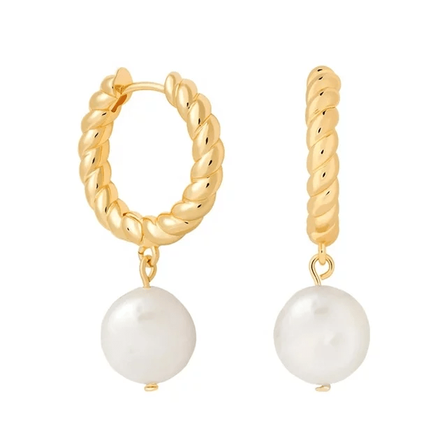 Stylish Drop Earrings with Elegant Pearls