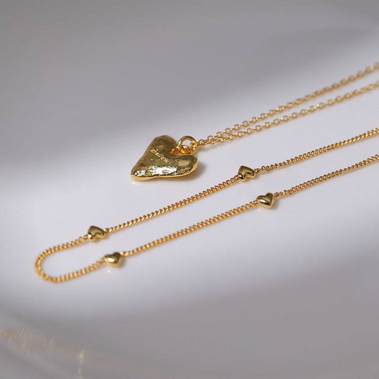 Gold Heart Pendant Necklace