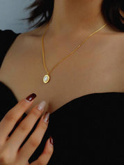 Mother of Pearls Shell Chain Gold Vermeil Necklace Bracelet and Earrings (Purchase Individually)