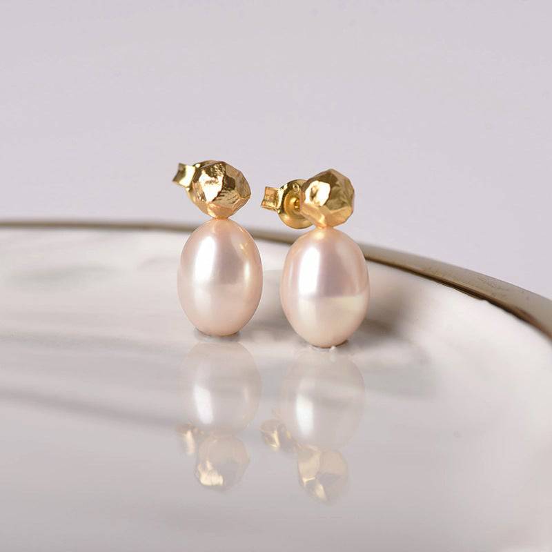 Elegant Teardrop Pearl Dangle Earrings