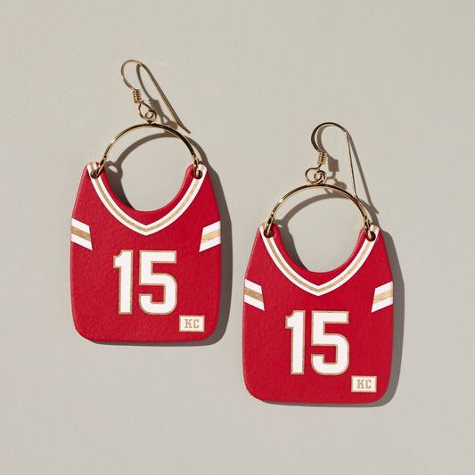 Football Jersey Earrings in Team Colors 2