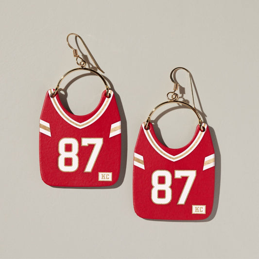 Football Jersey Earrings in Team Colors 3