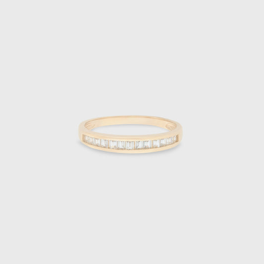 14k Baguette Gold Ring for Everyday Wear