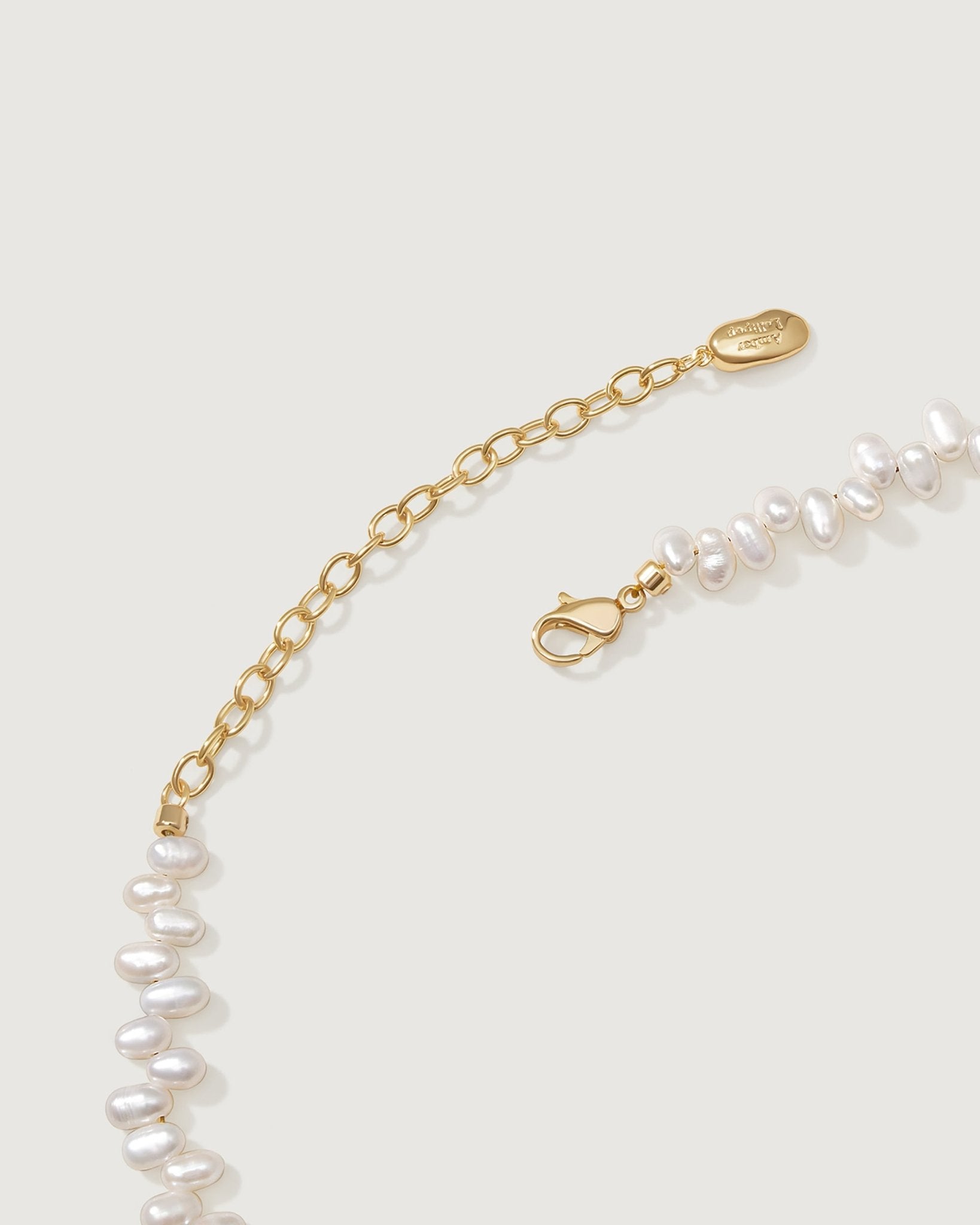 Letter Pendant Pearl Necklace