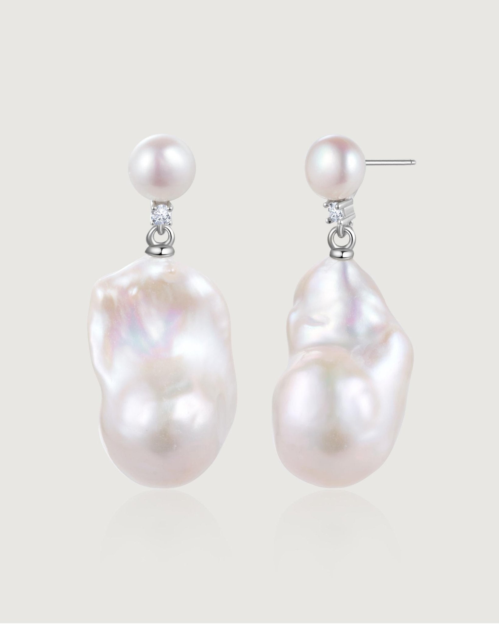 Lotus Baroque Pearl Earring