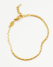 Lucy Williams Cobra Snake Chain Bracelet | 18ct Gold Plated