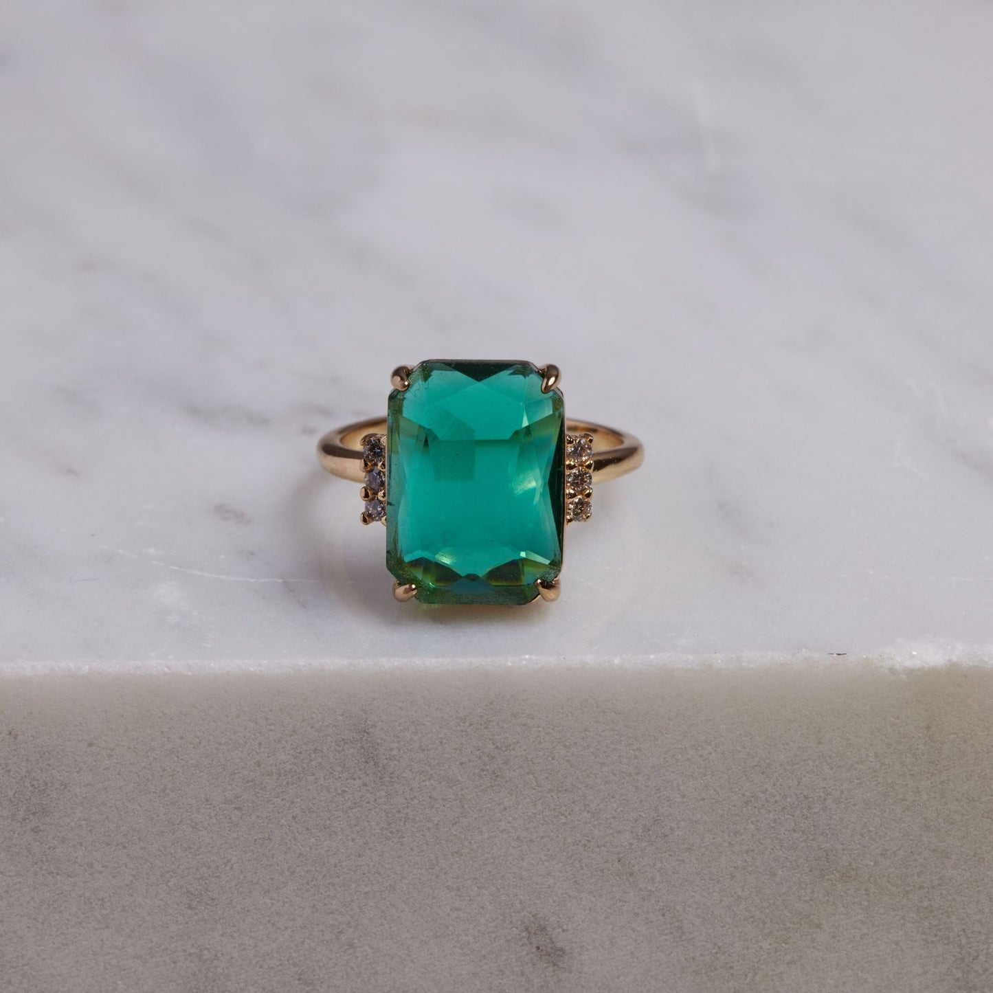 Bold Green Statement Ring Design