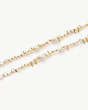 Mixed Pearl Statement Beaded Bracelet | 18k Gold Plated/Pearl