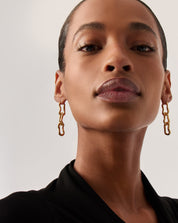 Molten Ovate Triple Drop Earrings | 18k Recycled Gold Plating on Brass