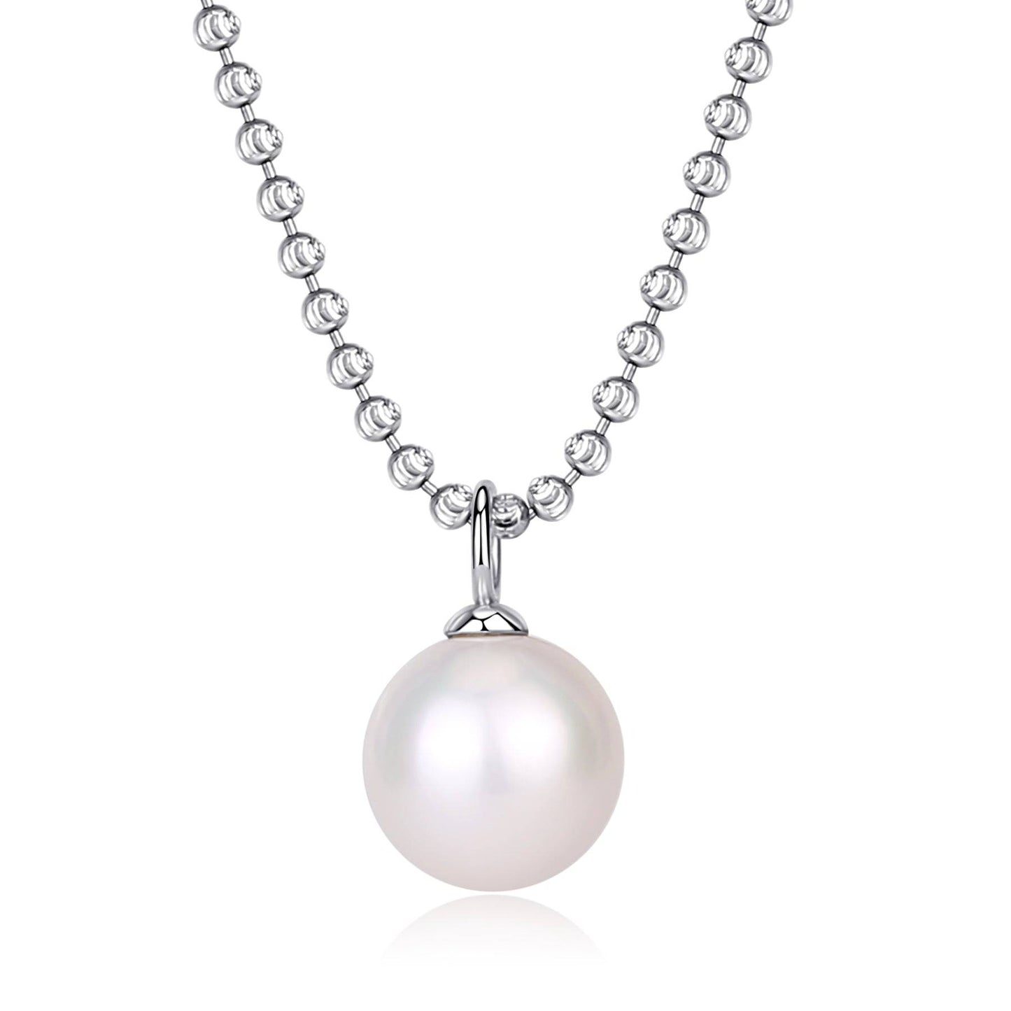 Freshwater Pearl Pendant Necklace with Silver Chain