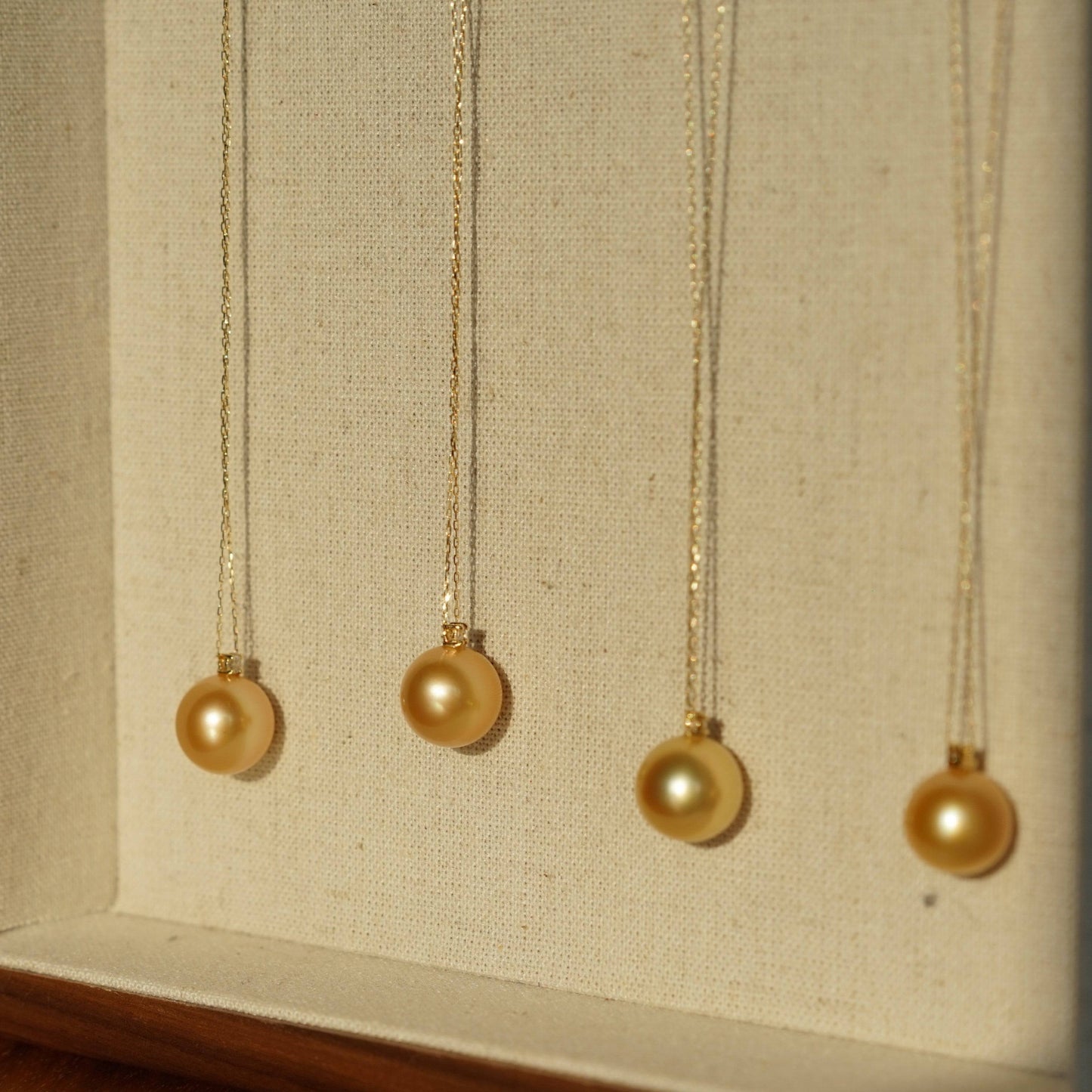 Golden South Sea Pearl Pendant Necklace with Sasha Design