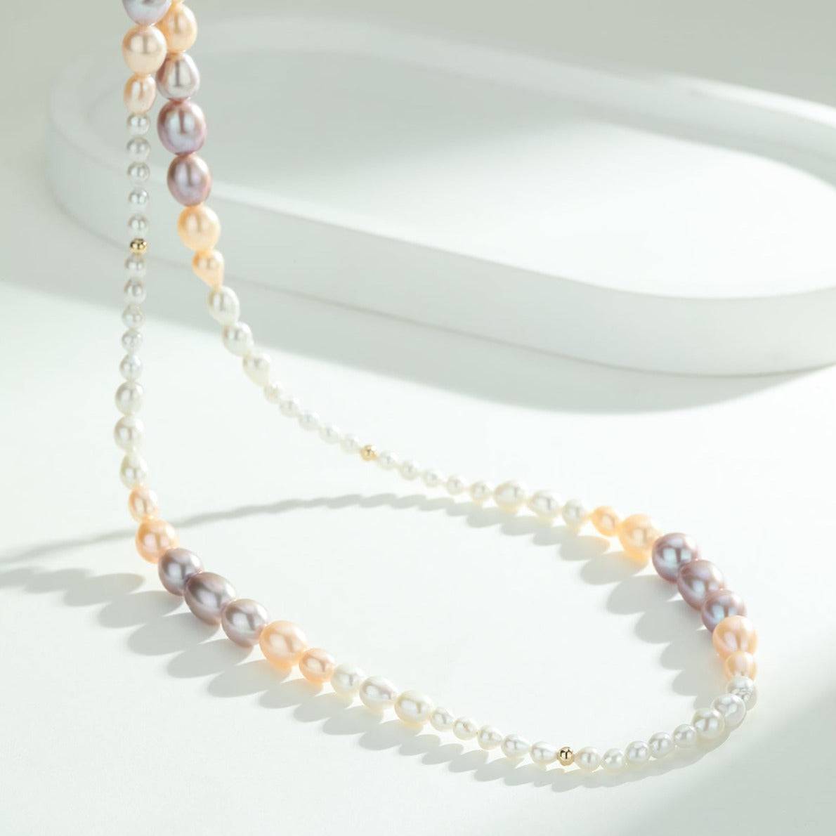 32 Inch Long Freshwater Pearl Beaded Necklace