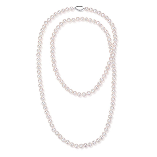 35-inch AAA Grade White Freshwater Pearl Necklace