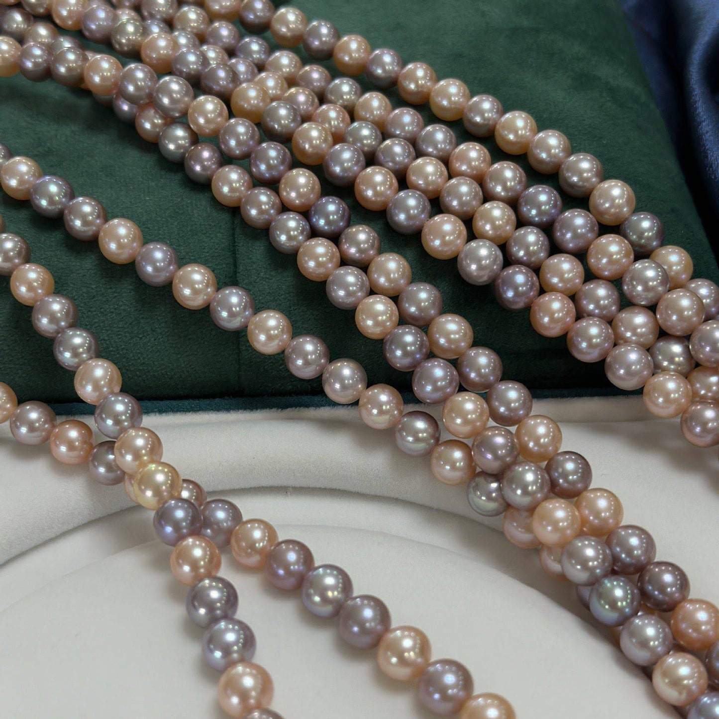 Multicolor Freshwater Pearl Strand Necklace 8-9mm 2