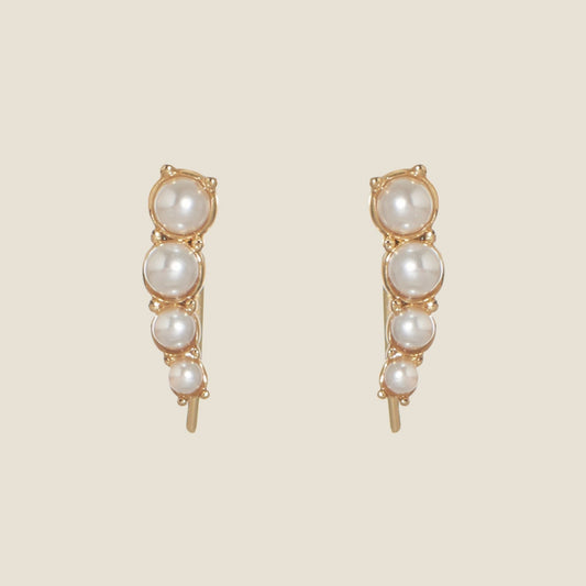 Elegant Pearl Ear Climbers for Stylish Look