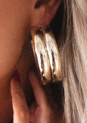 NOW OR NEVER WATER RESISTANT HOOP EARRING