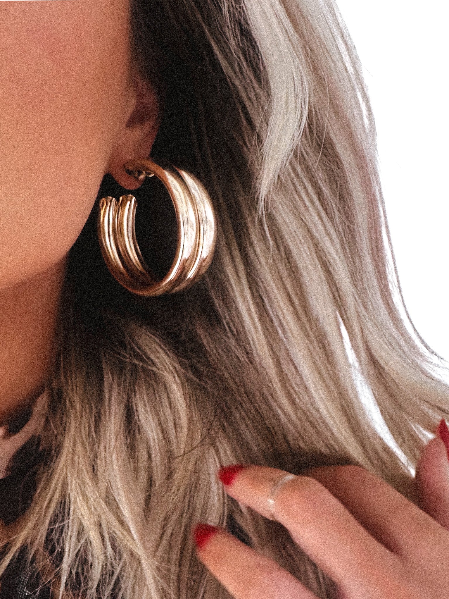 NOW OR NEVER WATER RESISTANT HOOP EARRING