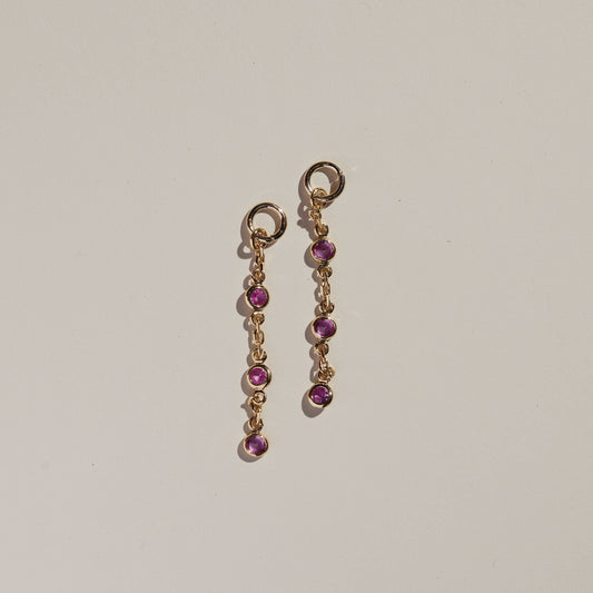 Pink Crystal Charms on a Chain