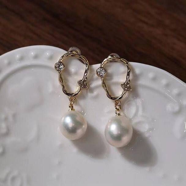 Unique Irregular Pearl Drop Earrings for Style