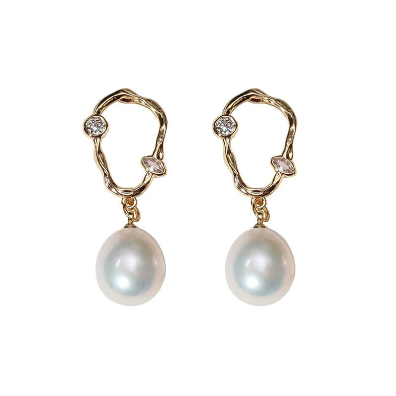 Unique Irregular Pearl Drop Earrings for Style