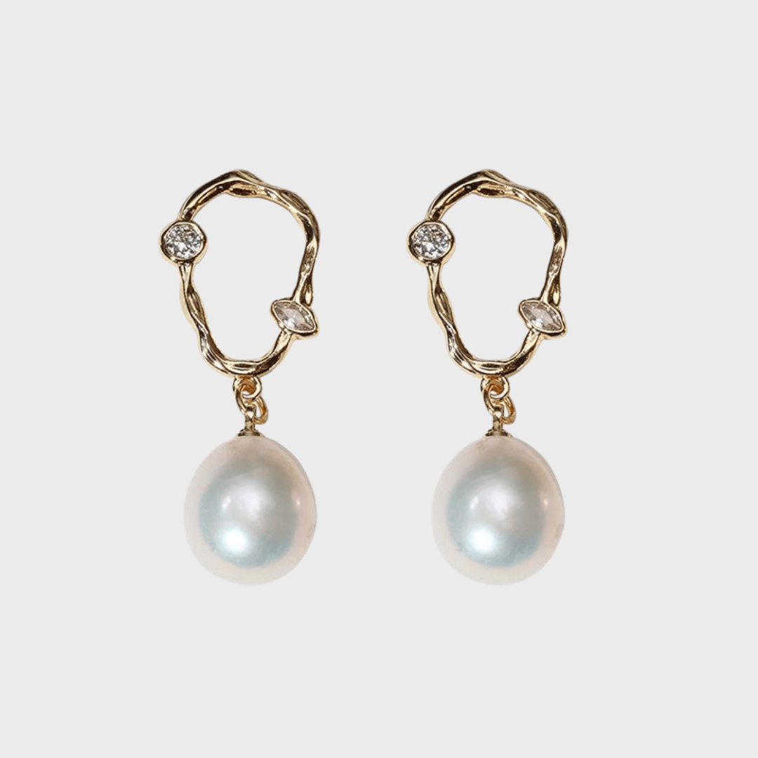 Unique Irregular Pearl Drop Earrings for Style