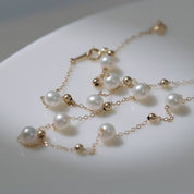 Jessica Pearl Necklace and Bracelet Gold Vermeil (Purchase Individually)